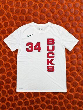 Nike NBA Giannis Antetokounmpo #34 Milwaukee Bucks Dri-FIT T-Shirt White Large